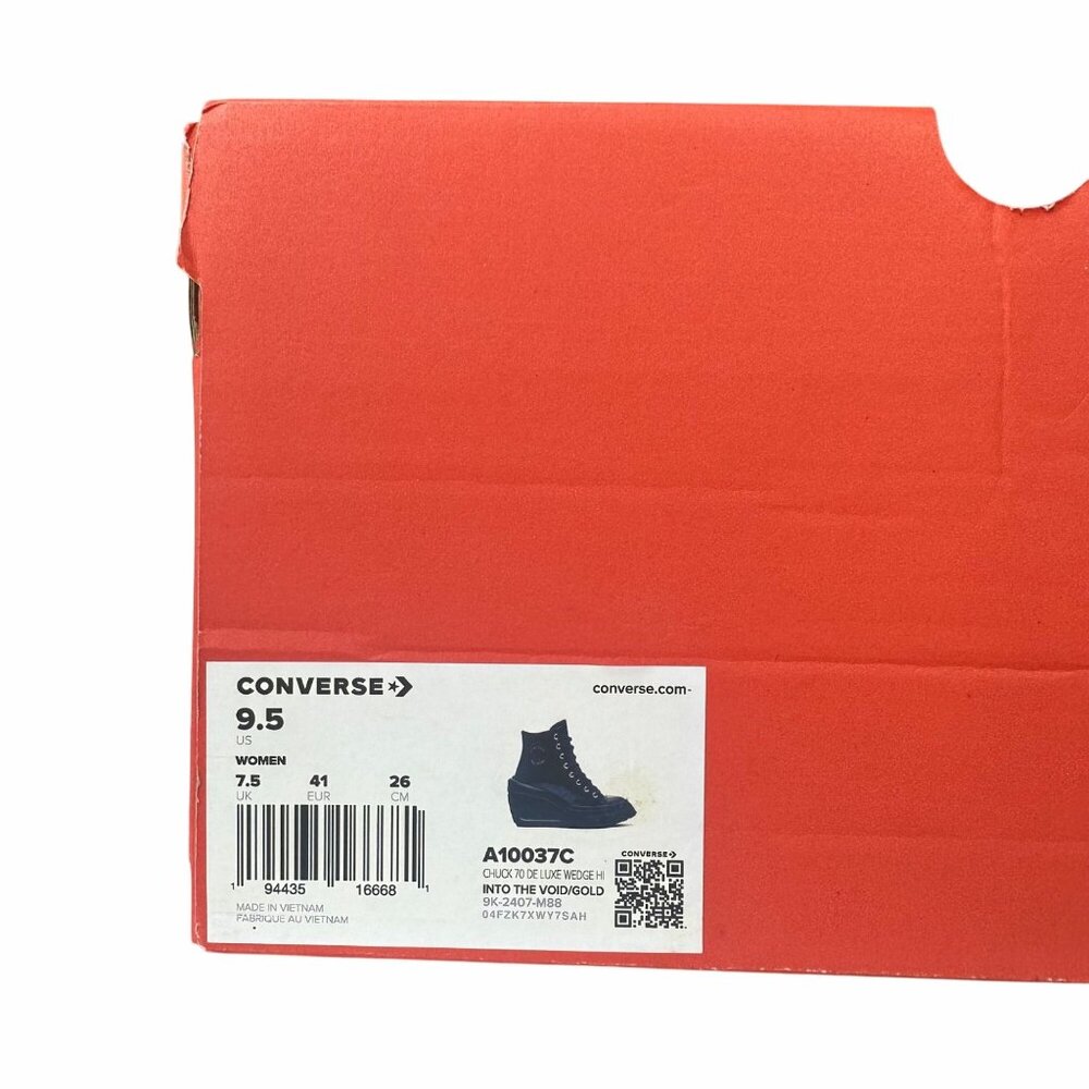 ✨Chuck 70 De Luxe Wedge Platform Croc-embossed leather Womens Shoes 9.5 A10037C - Picture 8 of 8